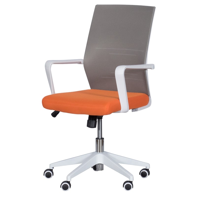 Работен офис стол 7044 сив оранжев carmen